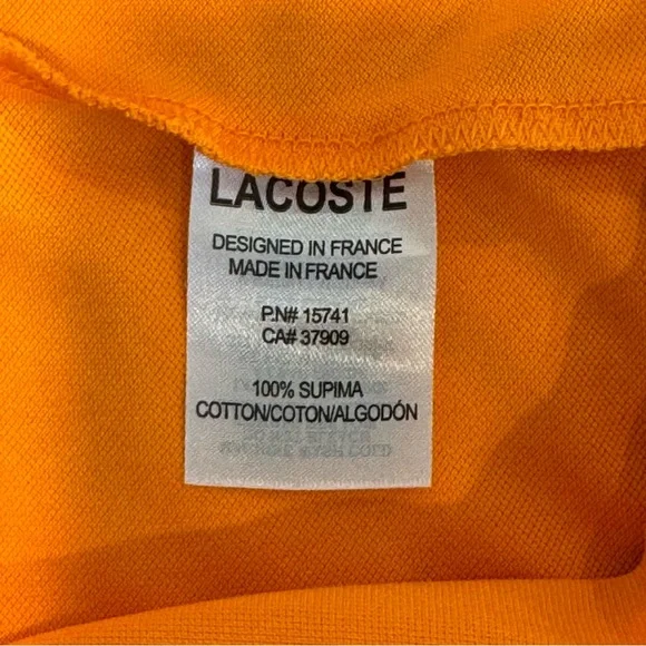 Lacoste Sport - Men's Orange Polo Shirt - XXL - Picture 5 of 9